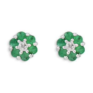 Sterling Silver Emerald Post Earrings from Miles Beamon Jewelry - Miles Beamon Jewelry