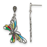 Sterling Silver Marcasite Butterfly Earrings