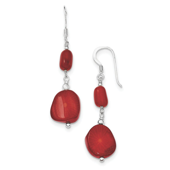 Sterling Silver Red Coral Earrings from Miles Beamon Jewelry - Miles Beamon Jewelry