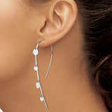 Sterling Silver Discs Threader Earrings