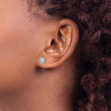 Sterling Silver Rhodium-plated Reversible Post Earrings