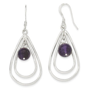 Sterling Silver Amethyst Dangle Earrings from Miles Beamon Jewelry - Miles Beamon Jewelry