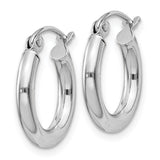 Sterling Silver 2.5mm Tube Hoop Earrings