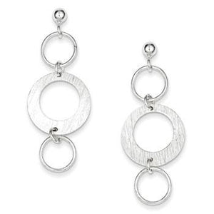 Sterling Silver Circle Dangle Post Earrings from Miles Beamon Jewelry - Miles Beamon Jewelry