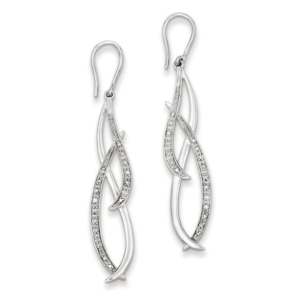 Sterling Silver Diamond Dangle Earrings from Miles Beamon Jewelry - Miles Beamon Jewelry