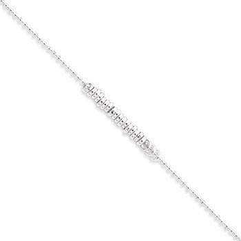 Sterling Silver Fancy Love Anklet from Miles Beamon Jewelry - Miles Beamon Jewelry