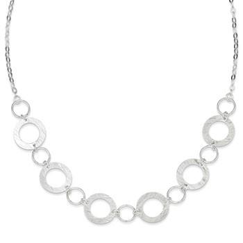 Sterling Silver Textured Fancy Circle Necklace from Miles Beamon Jewelry - Miles Beamon Jewelry