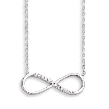 Sterling Silver Cubic Zirconia Infinity Necklace from Miles Beamon Jewelry - Miles Beamon Jewelry