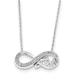 Sterling Silver Diamond Infinity Love Necklace from Miles Beamon Jewelry - Miles Beamon Jewelry
