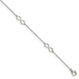 Sterling Silver Infinity  Anklet