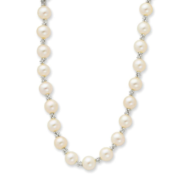 Sterling Silver White Freshwate Cultured Pearl Necklace from Miles Beamon Jewelry - Miles Beamon Jewelry