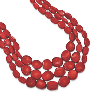 Sterling Silver Red Coral Necklace from Miles Beamon Jewelry - Miles Beamon Jewelry