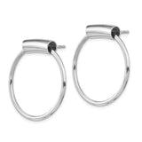 Leslie's Sterling Silver Rhodium-plated Polished Post Dangle Earrings