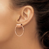 Leslie's Sterling Silver Rose-tone  Post Dangle Earrings