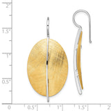 Leslie's Sterling Silver Radiant Essence Gold-tone Dangle Earrings