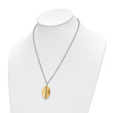 Leslie's Radiant Essence SS Gold-tone Brushed Necklace