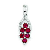 Sterling Silver Diamond & Ruby Earrings from Miles Beamon Jewelry - Miles Beamon Jewelry