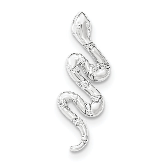 Sterling Silver Diamond Snake Pendant from Miles Beamon Jewelry - Miles Beamon Jewelry