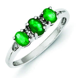 Sterling Silver Oval Emerald Bracelet from Miles Beamon Jewelry - Miles Beamon Jewelry