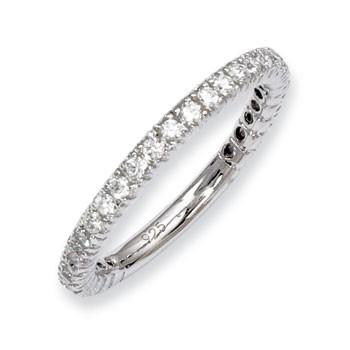 Sterling Silver Rhodium-Plated Cubic Zirconia Ring from Miles Beamon Jewelry - Miles Beamon Jewelry