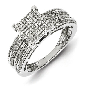 Sterling Silver Diamond Square Ring from Miles Beamon Jewelry - Miles Beamon Jewelry