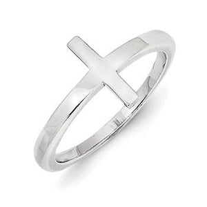 Sterling Silver Sideways Cross Ring from Miles Beamon Jewelry - Miles Beamon Jewelry