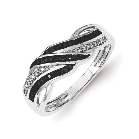 Sterling Silver Black And White Diamond Ring from Miles Beamon Jewelry - Miles Beamon Jewelry