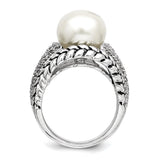 Sterling Silver FW Cultured Pearl And Diamond Ring from Miles Beamon Jewelry - Miles Beamon Jewelry