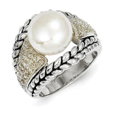 Sterling Silver FW Cultured Pearl And Diamond Ring from Miles Beamon Jewelry - Miles Beamon Jewelry