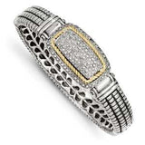 Sterling Silver With 14K Diamond Bangle Bracelet from Miles Beamon Jewelry - Miles Beamon Jewelry