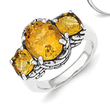 Sterling Silver With 14K Citrine Heart Bracelet from Miles Beamon Jewelry - Miles Beamon Jewelry