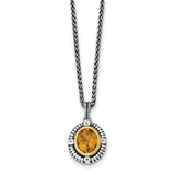 Sterling Silver With 14K Citrine Necklace from Miles Beamon Jewelry - Miles Beamon Jewelry