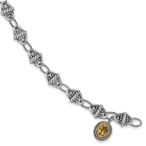 Sterling Silver With 14K Citrine Bracelet from Miles Beamon Jewelry - Miles Beamon Jewelry