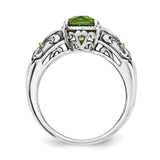 Sterling Silver With 14K Genuine Peridot Ring from Miles Beamon Jewelry - Miles Beamon Jewelry