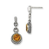 Sterling Silver With Gold-Tone Flash GP Citrine Necklace from Miles Beamon Jewelry - Miles Beamon Jewelry