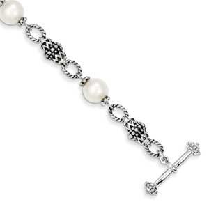 Sterling Silver Freshwater Cultured Pearl Bracelet from Miles Beamon Jewelry - Miles Beamon Jewelry