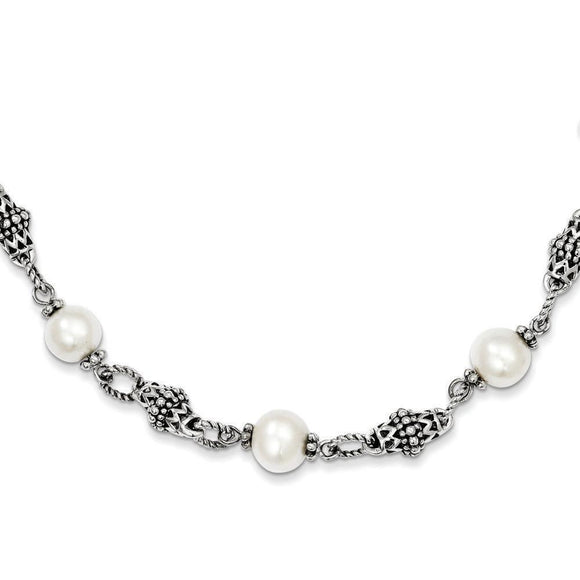 Sterling Silver Freshwater Cultured Pearl Necklace from Miles Beamon Jewelry - Miles Beamon Jewelry