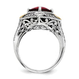 Sterling Silver With 14K Garnet Ring from Miles Beamon Jewelry - Miles Beamon Jewelry