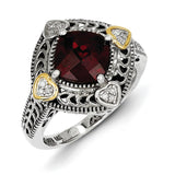 Sterling Silver With 14K Garnet Ring from Miles Beamon Jewelry - Miles Beamon Jewelry