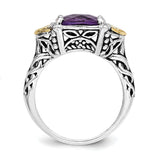 Sterling Silver With 14K Amethyst Ring from Miles Beamon Jewelry - Miles Beamon Jewelry