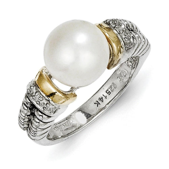 Sterling Silver With 14K FW Cultured Pearl Ring from Miles Beamon Jewelry - Miles Beamon Jewelry