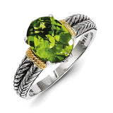 Sterling Silver With 14K Peridot Ring from Miles Beamon Jewelry - Miles Beamon Jewelry