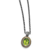 Sterling Silver With 14K Peridot Necklace from Miles Beamon Jewelry - Miles Beamon Jewelry
