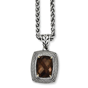 Sterling Silver With 14K Smoky Quartz Necklace from Miles Beamon Jewelry - Miles Beamon Jewelry