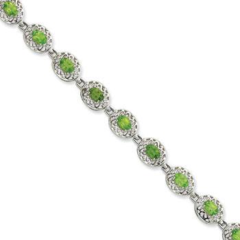 Sterling Silver Peridot filigree Bracelet from Miles Beamon Jewelry - Miles Beamon Jewelry