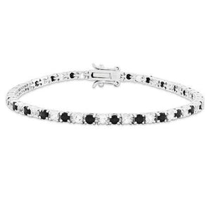 Sterling Silver Sapphire And White Topaz Tennis Bracelet from Miles Beamon Jewelry - Miles Beamon Jewelry