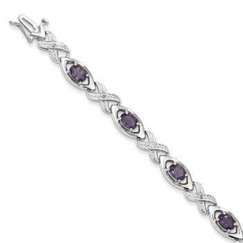Sterling Silver Amethyst Bracelet from Miles Beamon Jewelry - Miles Beamon Jewelry