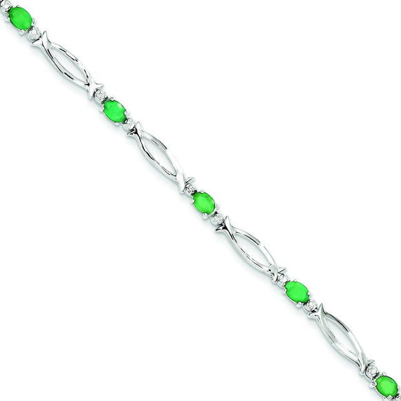 Sterling Silver Emerald Bracelet from Miles Beamon Jewelry - Miles Beamon Jewelry