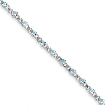Sterling Silver Aquamarine Bracelet from Miles Beamon Jewelry - Miles Beamon Jewelry