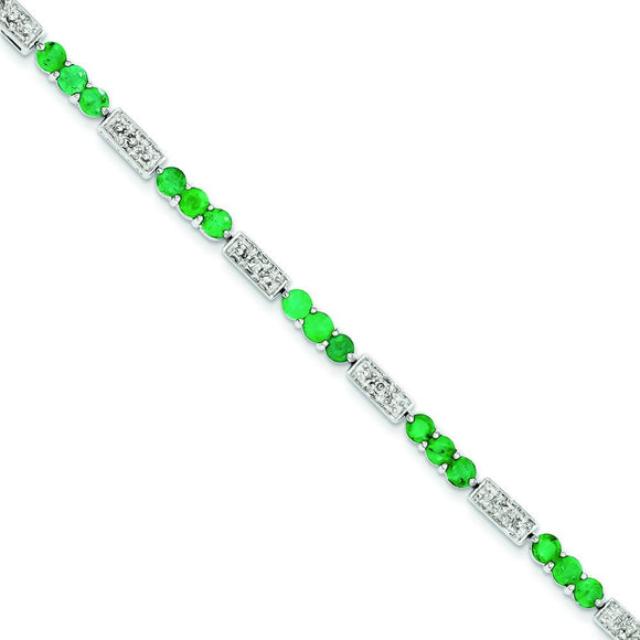 Sterling Silver Emerald Bracelet from Miles Beamon Jewelry - Miles Beamon Jewelry